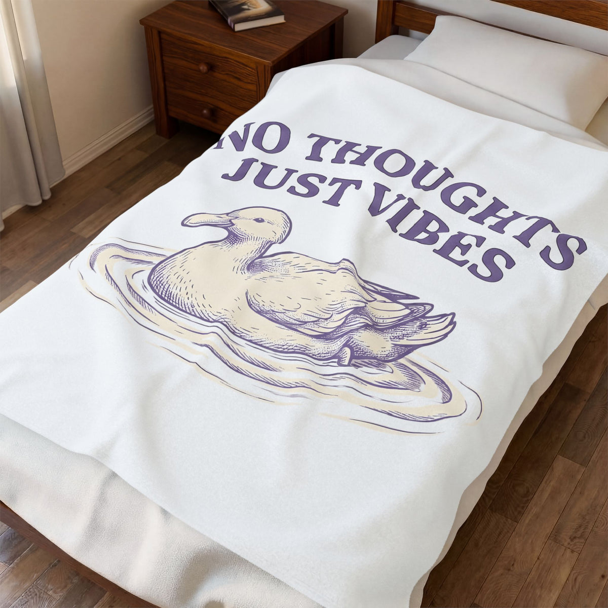 Duck Drawing Blanket Funny Critter Gift Women Cartoon Blanket Ducks Blanket Humor Fan Comic Blanket Creature Graphic Classic Water Circles Blanket