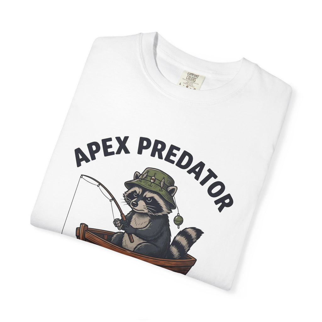 Raccoon Angler Fishing Wildlife Gift Cute Trash Panda Angling Fan Furry Retro Fishing Boat T-Shirt