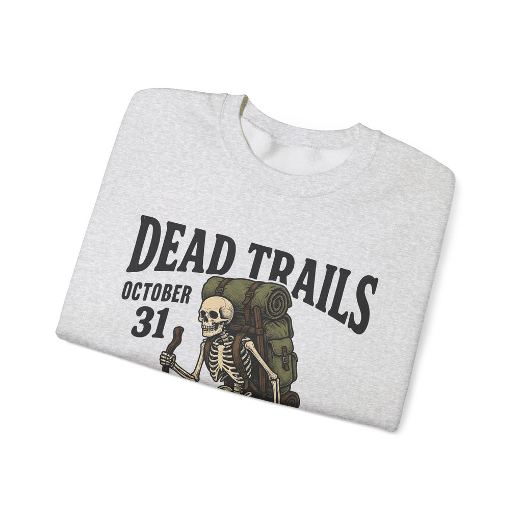 Skull Backpacker Sweatshirt Halloween Outdoors Gift Women Rustic Sweatshirt Backpacker Sweatshirt Horror Fan Spooky Sweatshirt Adventure Graphic Classic