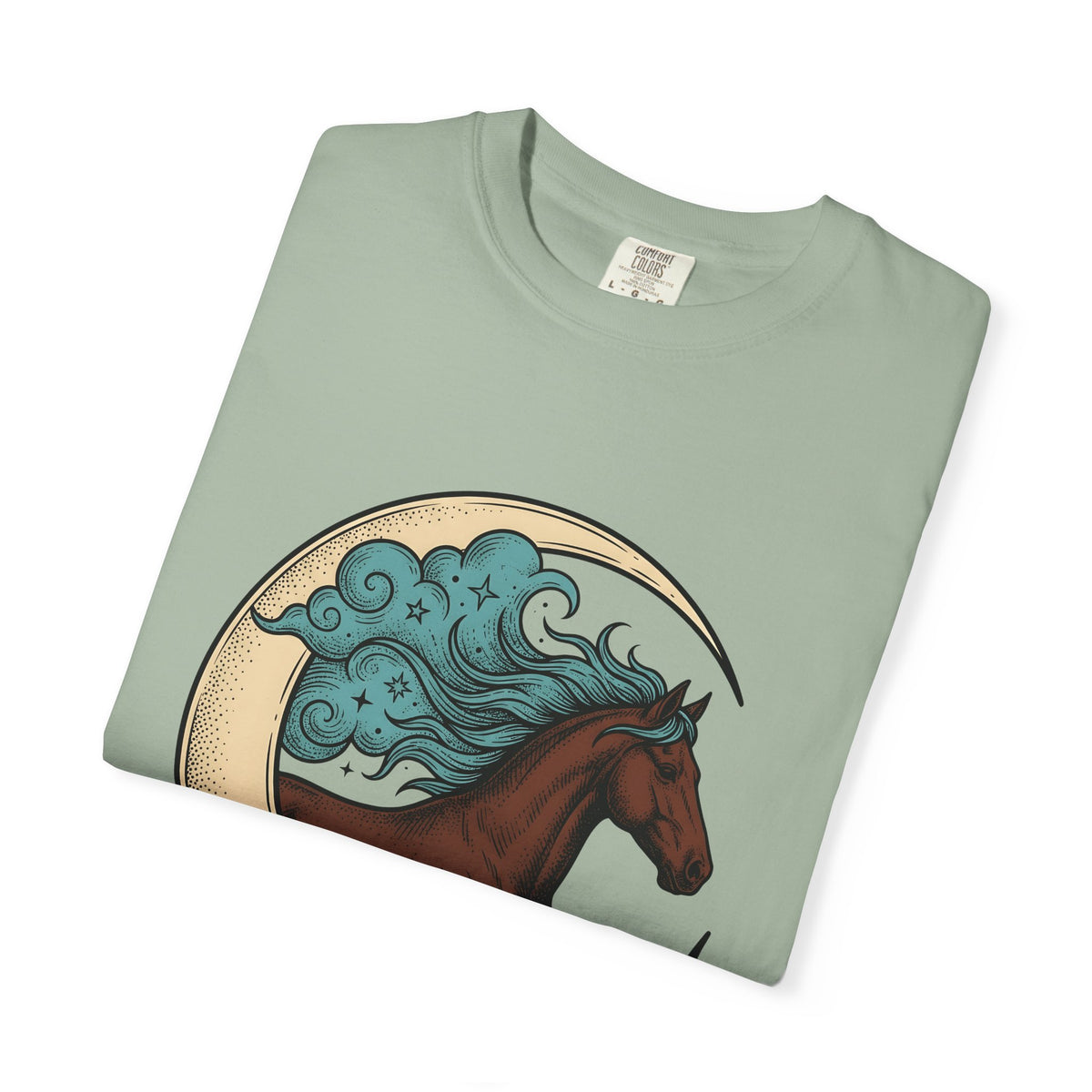 Horse Moon T-Shirt Cowgirl Western Gift Women Boho T-Shirt Equine T-Shirt Rodeo Fan Cowboy Graphic Western Design T-Shirt Boho T-Shirt Vintage Stars