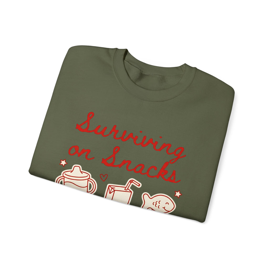 Snack Sketches Sweatshirt Moms Parenting Gift Women Fun Sweatshirt Food Illustrations Sweatshirt Motherhood Fan Cute Graphic Parenting Graphic Clean Teddy