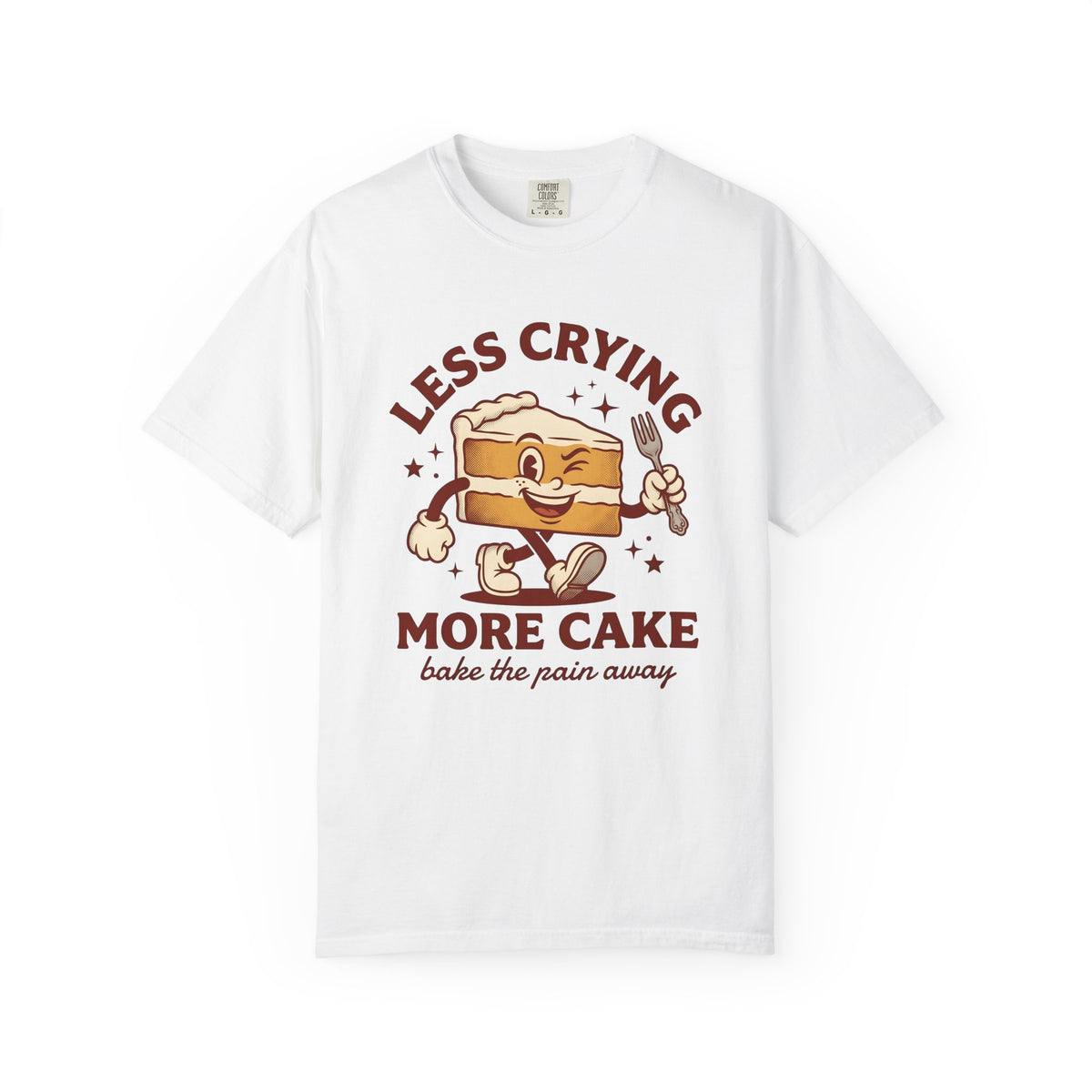 Cake Character T-Shirt Desserts Baking Gift Women Cartoon T-Shirt Pastry T-Shirt Sweets Fan Comic T-Shirt Baker Graphic Retro Fork T-Shirt