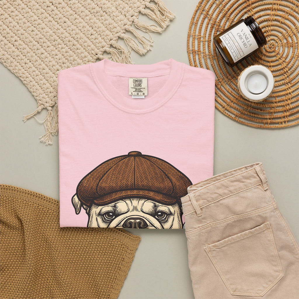 Bulldog Head T-Shirt Dog Creatures Gift Women Old School T-Shirt Bulldog T-Shirt Dog Fan Bulldog Graphic T-Shirt Vintage Illustration Animal