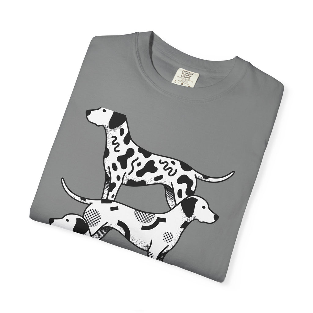 Dalmatian T-Shirt Dog Fauna Gift Women Flat T-Shirt Dalmatian T-Shirt Dog Fan Graphic Design Illustration Sketch Spot Design T-Shirt