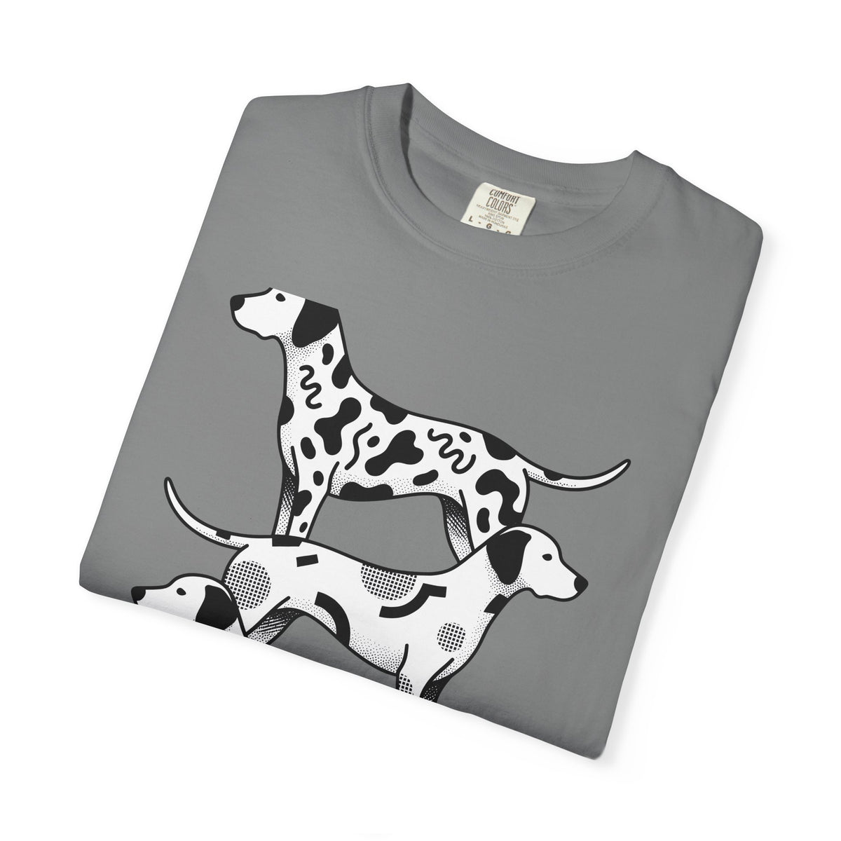Dalmatian T-Shirt Dog Fauna Gift Women Flat T-Shirt Dalmatian T-Shirt Dog Fan Graphic Design Illustration Sketch Spot Design T-Shirt