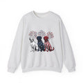 American Dogs Sweatshirt America/4th Of July Pet Gift Women Sketch Sweatshirt Canine Sweatshirt Patriot Fan Hand Drawn Sweatshirt Animal Graphic Retro
