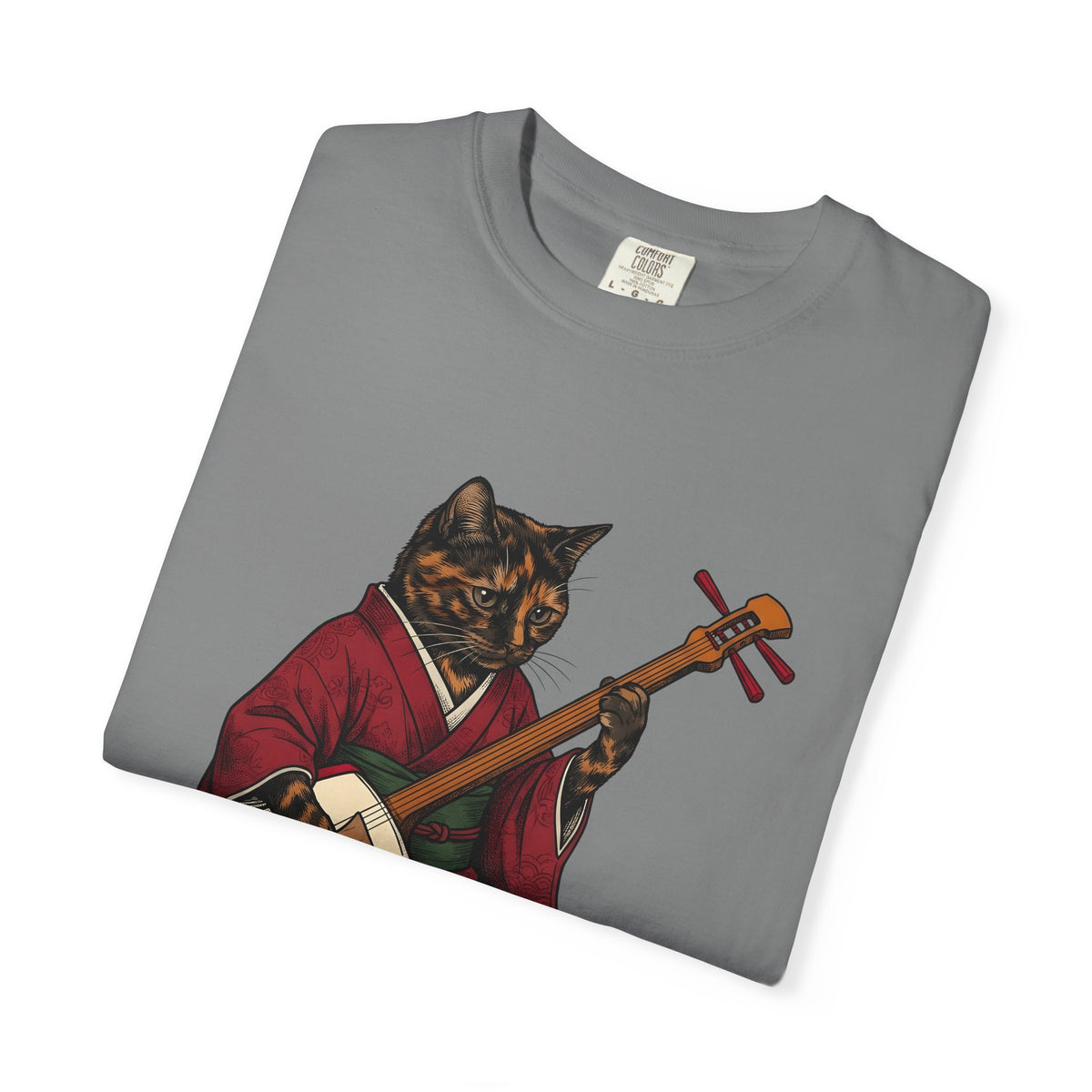Yukata Cat T-Shirt Cat Sound Gift Women Asian Art T-Shirt Cat T-Shirt Feline Fan Japanese Art T-Shirt Music Graphic Hand Drawn Piano T-Shirt