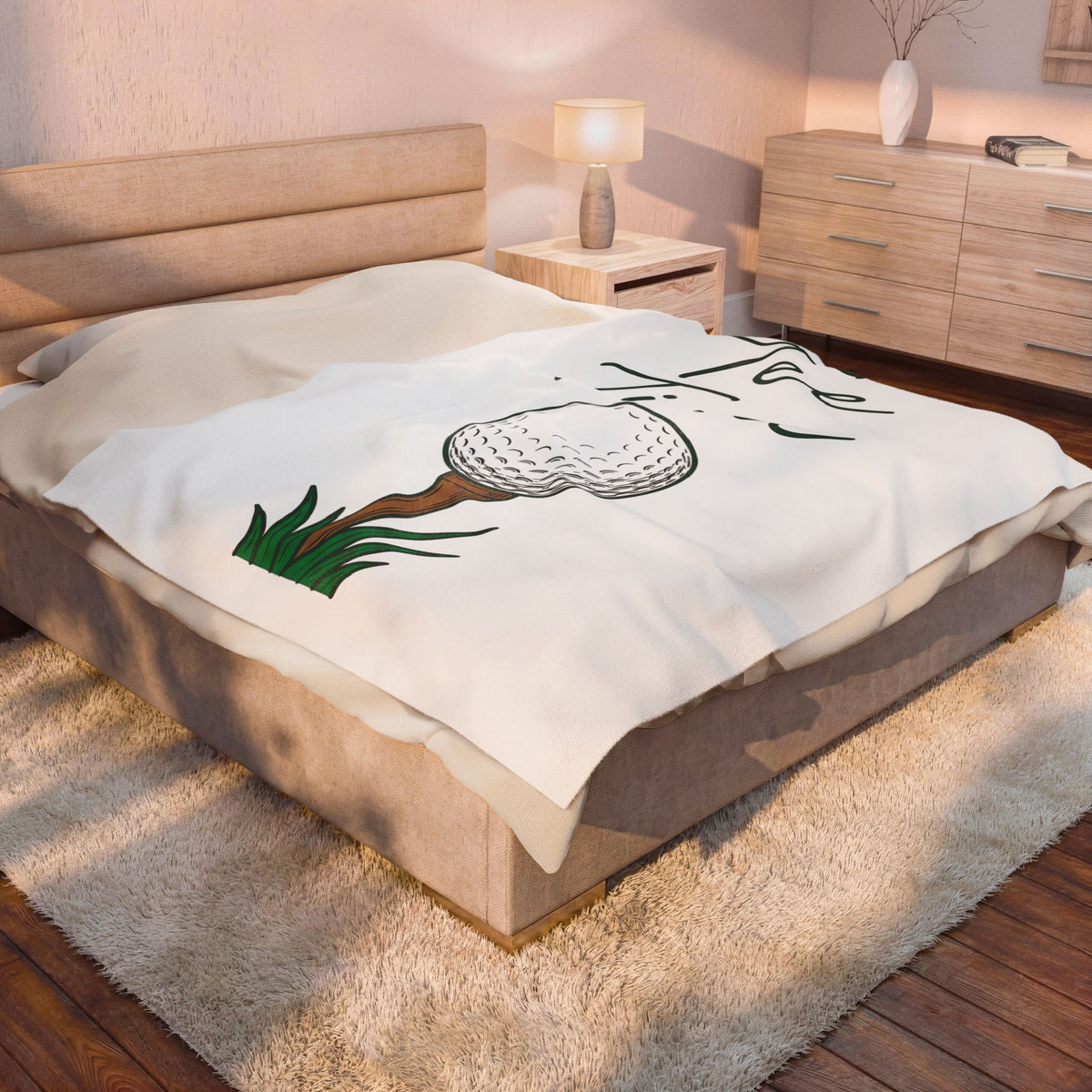 Golf Ball Golf Hiking Gift Flat Golf Golfing Fan Simple Blanket