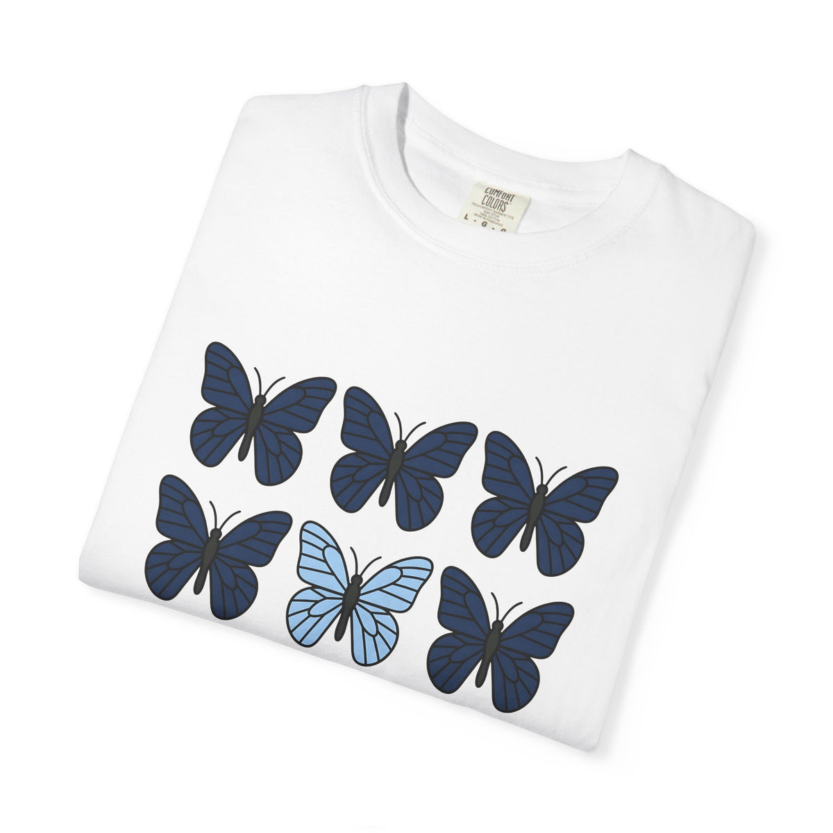 Butterfly Motif T-Shirt Boho Chic Plants Gift Women Plain T-Shirt Butterfly T-Shirt Hippie Fan Simple T-Shirt Floral Graphic Fresh Proportion
