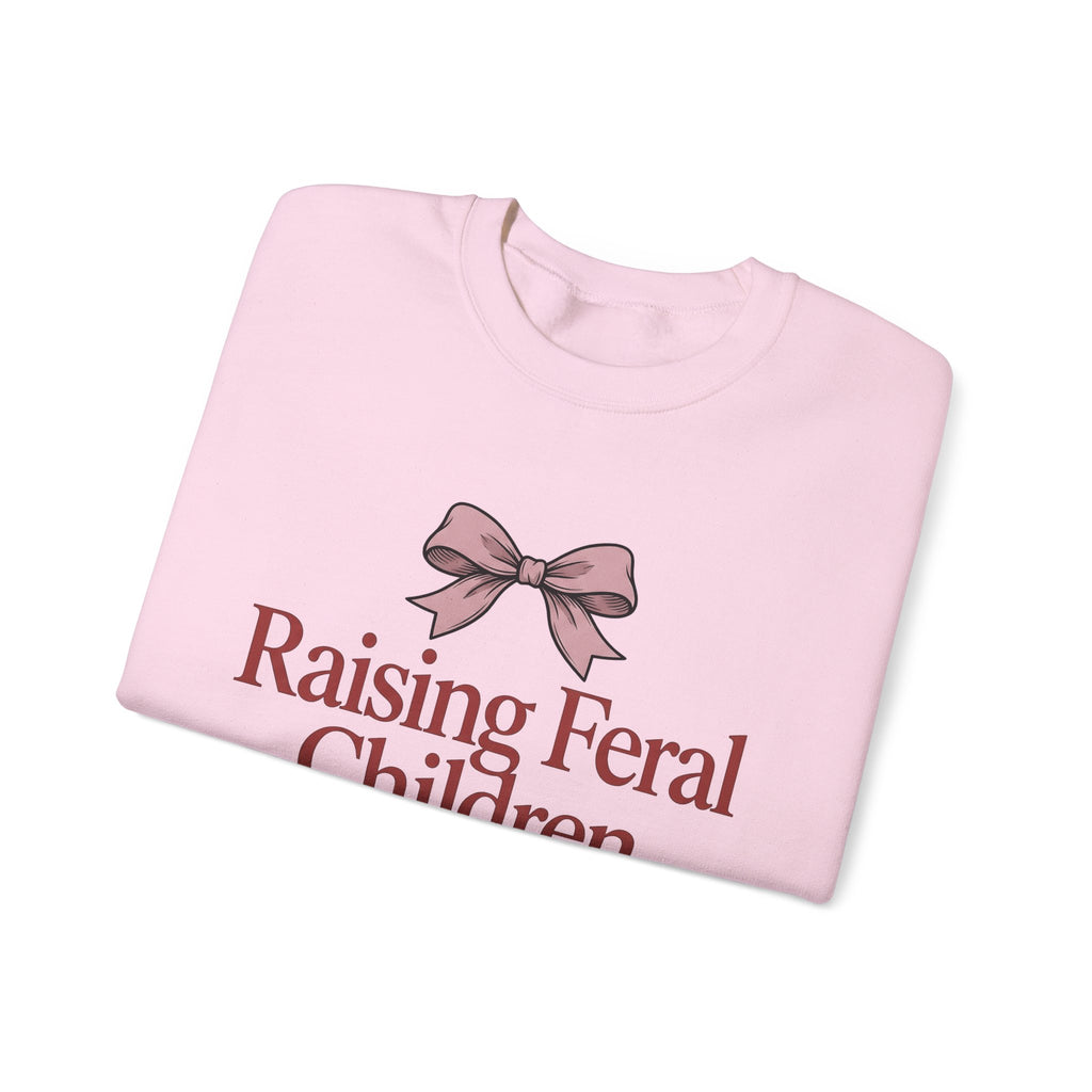 Pink Ribbons Sweatshirt Moms Jokes Gift Women Fun Sweatshirt Bows Sweatshirt Motherhood Fan Cute Sweatshirt Pun Graphic Retro Bow Sweatshirt