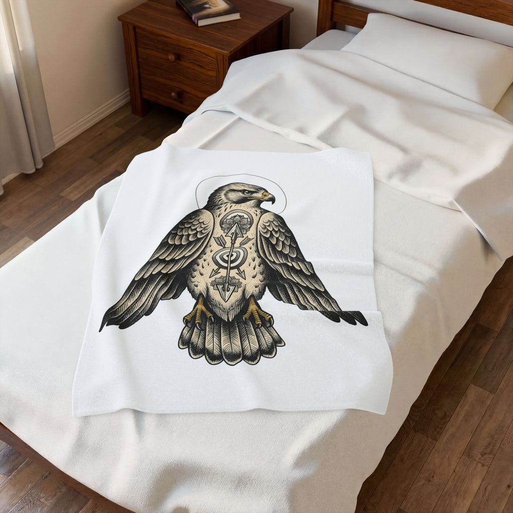 Eagle Design Blanket Sports Wildlife Gift Women Tribal Blanket Bald Eagle Blanket Athlete Fan Native Blanket Wildlife Graphic Classic Spear Blanket