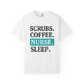 Coffee Cup T-Shirt Nurse Humor Gift Women Modern T-Shirt T-Shirt T-Shirt Rn Fan Contemporary T-Shirt Funny Graphic Minimalist Teal Highlight T-Shirt