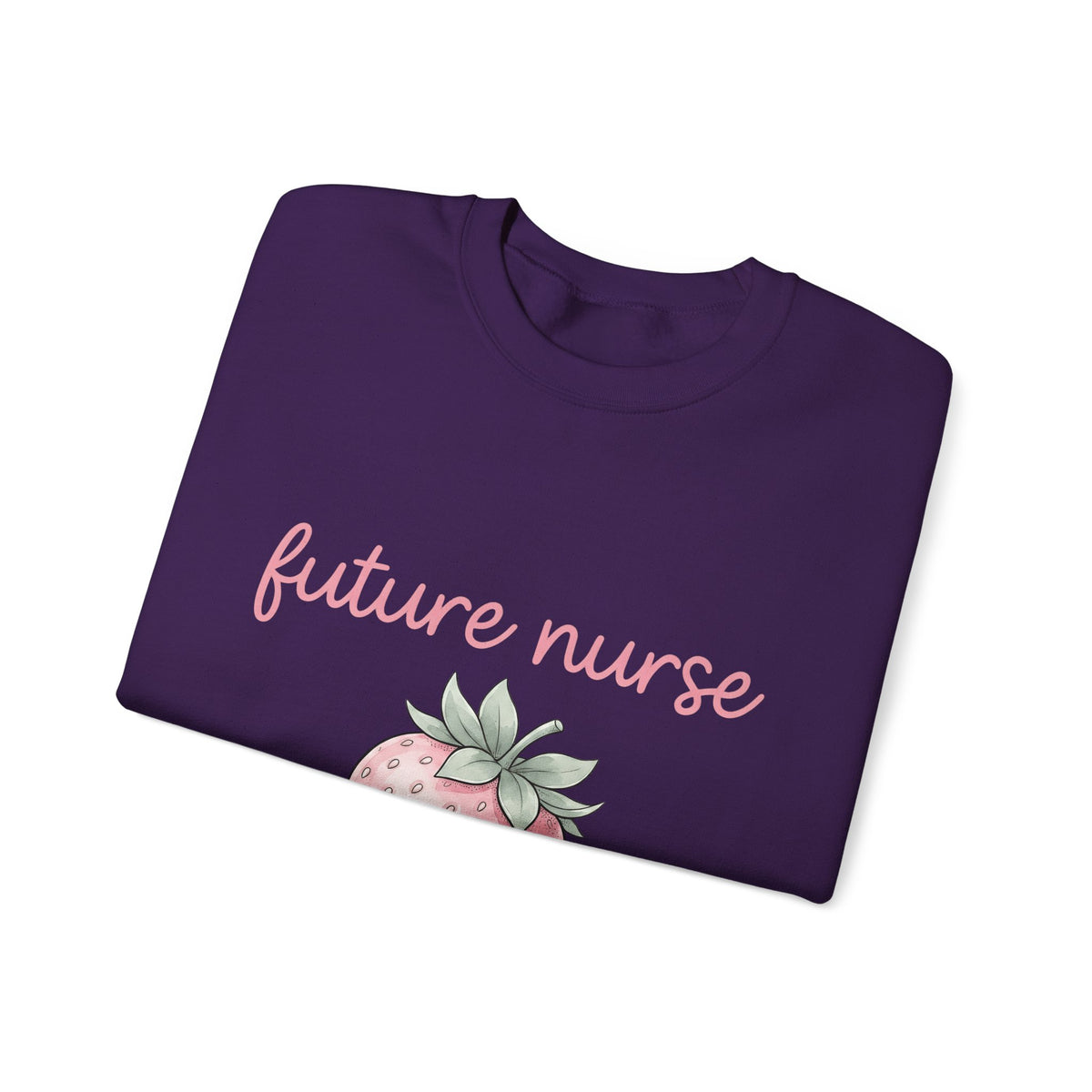 Strawberry Nurse Graduation Gift Pastel Fruit Healthcare Enthusiast Soft Graduate Sweatshirt