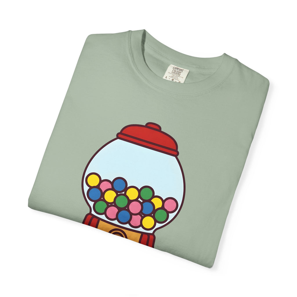 Gumball Dispenser T-Shirt Cute Classic Gift Women Cartoon T-Shirt Gumball Machine T-Shirt Adorable Fan Comic T-Shirt Retro Graphic Doodle Candy