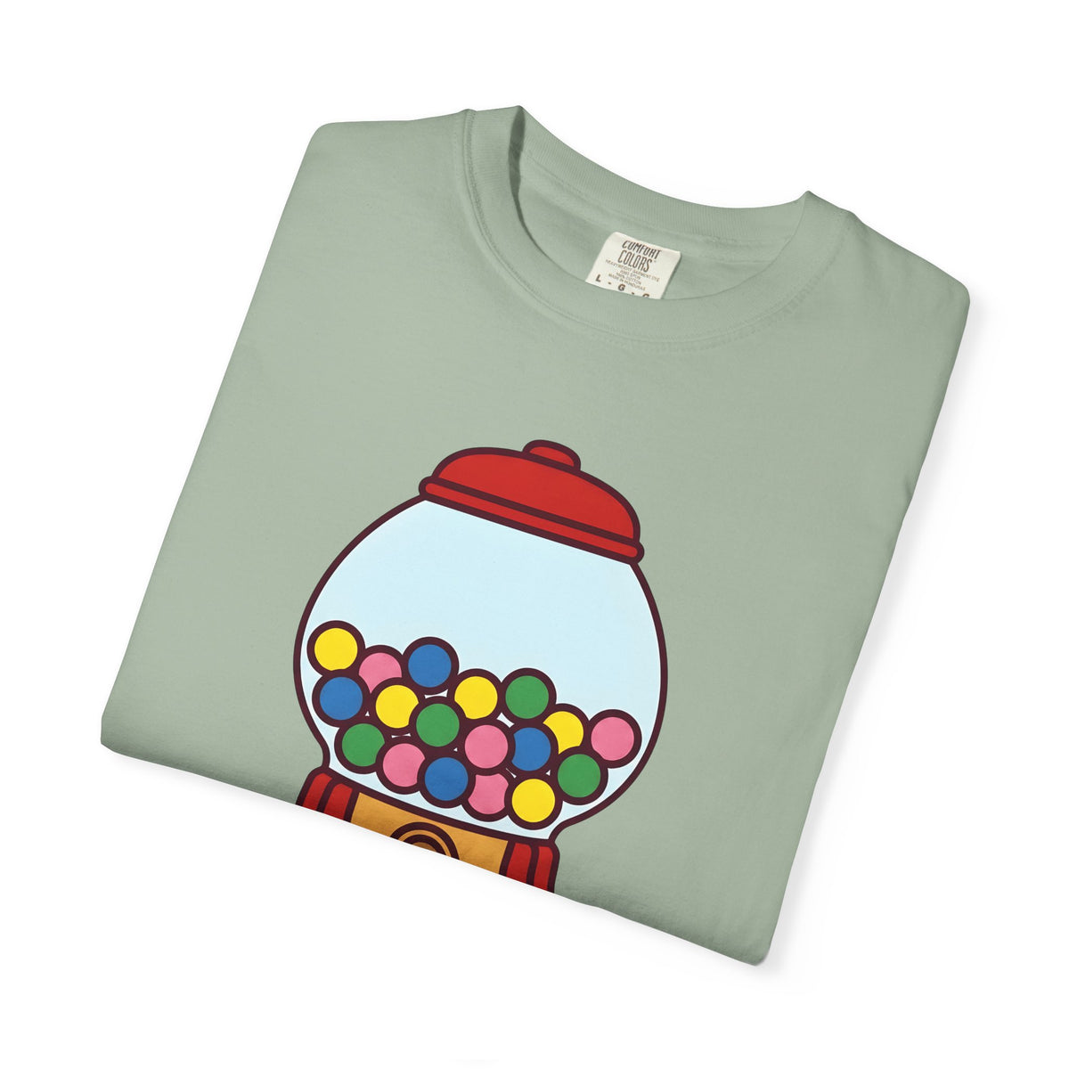 Gumball Dispenser T-Shirt Cute Classic Gift Women Cartoon T-Shirt Gumball Machine T-Shirt Adorable Fan Comic T-Shirt Retro Graphic Doodle Candy