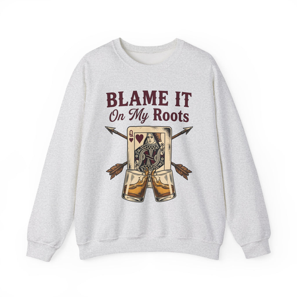 Playing Queen Sweatshirt Cowgirl Western Gift Women Hand Drawn Sweatshirt Queen Sweatshirt Rodeo Fan Illustrated Sweatshirt Country Graphic Folk Liquor Glass