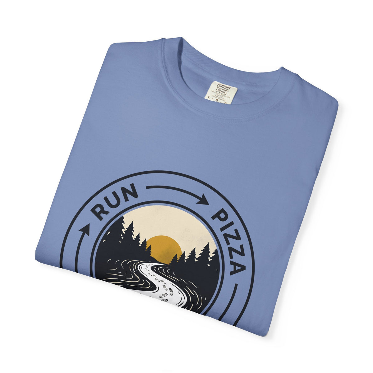 Hiking Trail Sports Jogging Gift Sketch Trail Athlete Enthusiast Drawing Runner Cartoon T-Shirt