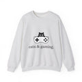 Cat Game Controller Sweatshirt Cat Gaming Gift Women Minimalist Sweatshirt Gamepad Sweatshirt Feline Fan Gamer Graphic Gamer Design Modern Video Game