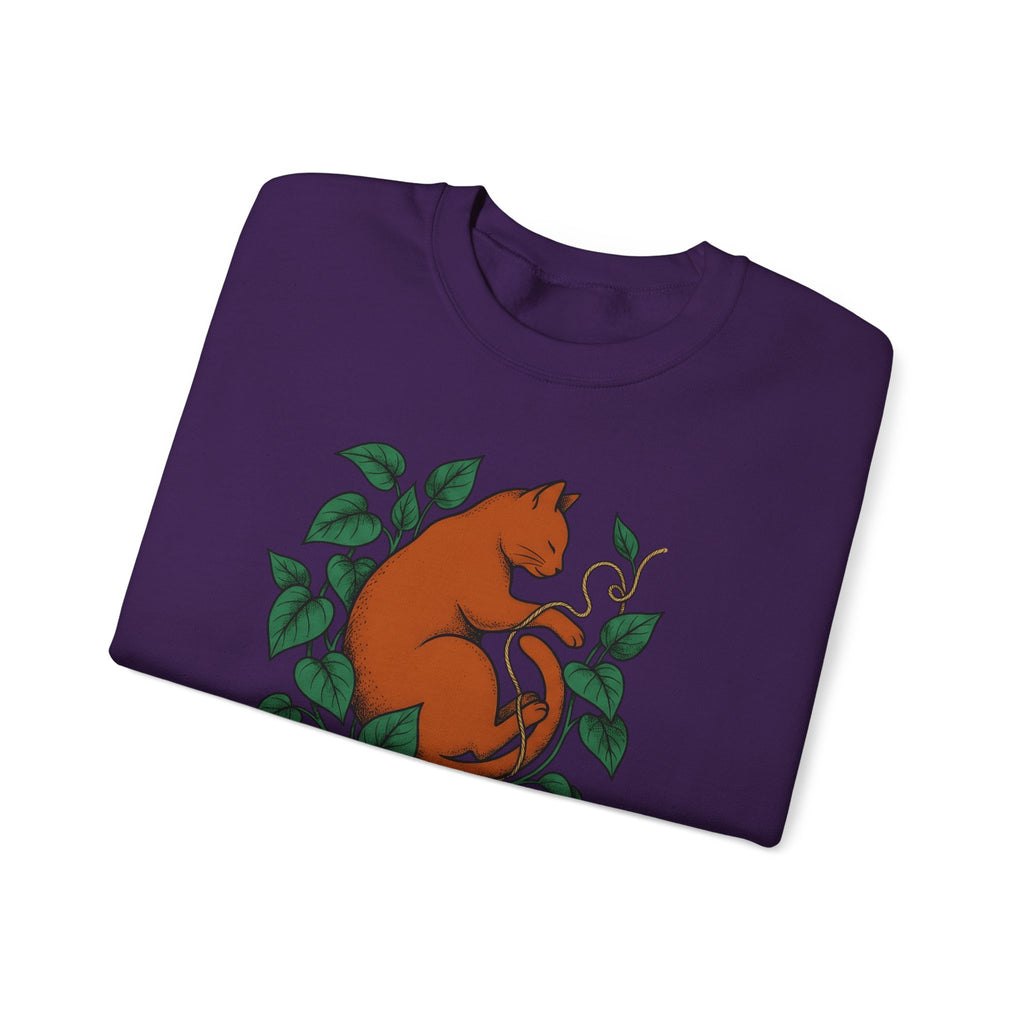 Cat Graphic Sweatshirt Cat Mom Animals Gift Women Hand Drawn Sweatshirt Kitten T