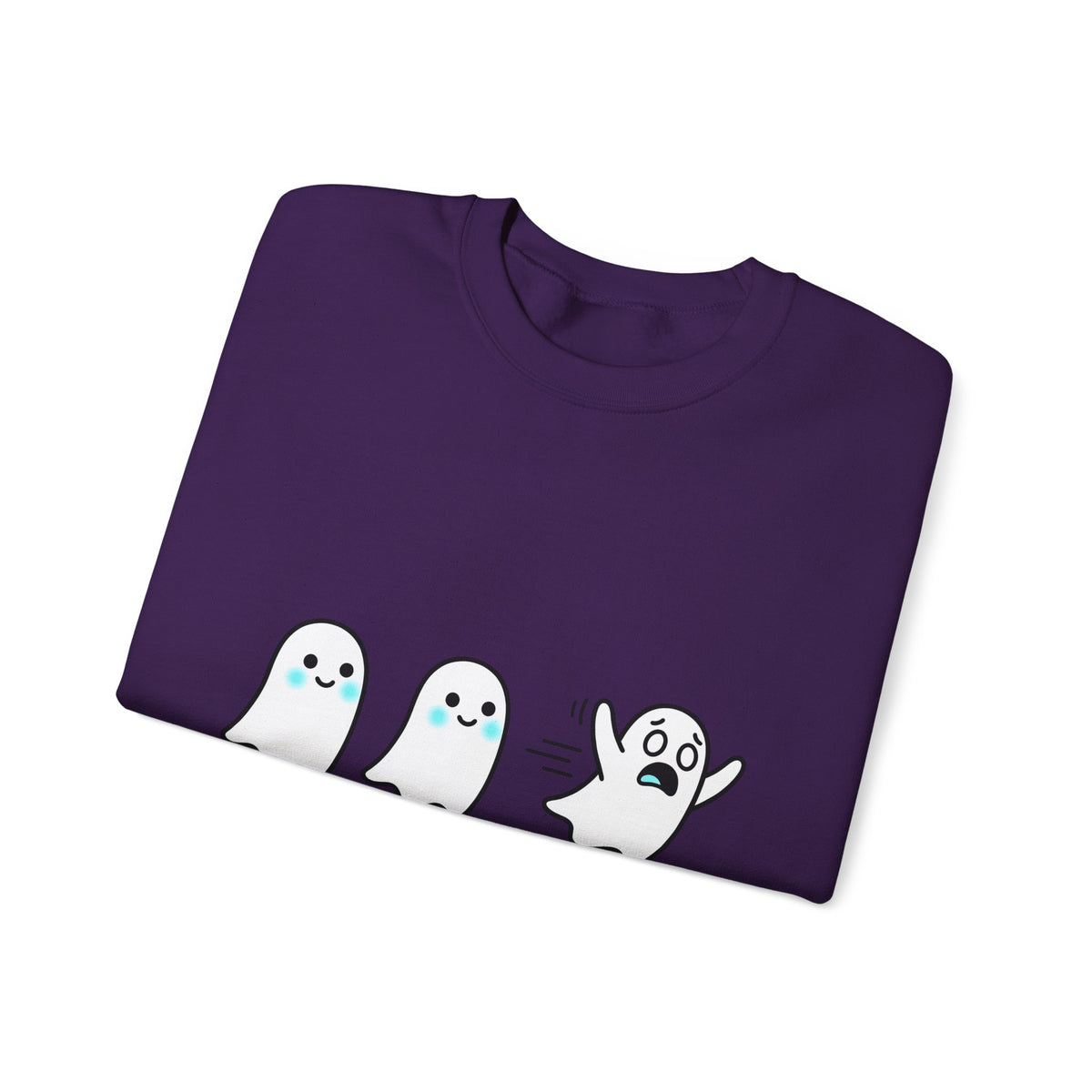 Sweet Ghost Pack Sweatshirt Funny Halloween Party Gift Women Chibi Sweatshirt Ghostly Spirits Sweatshirt Humor Fan Cartoon Sweatshirt Spooky Graphic Halloween