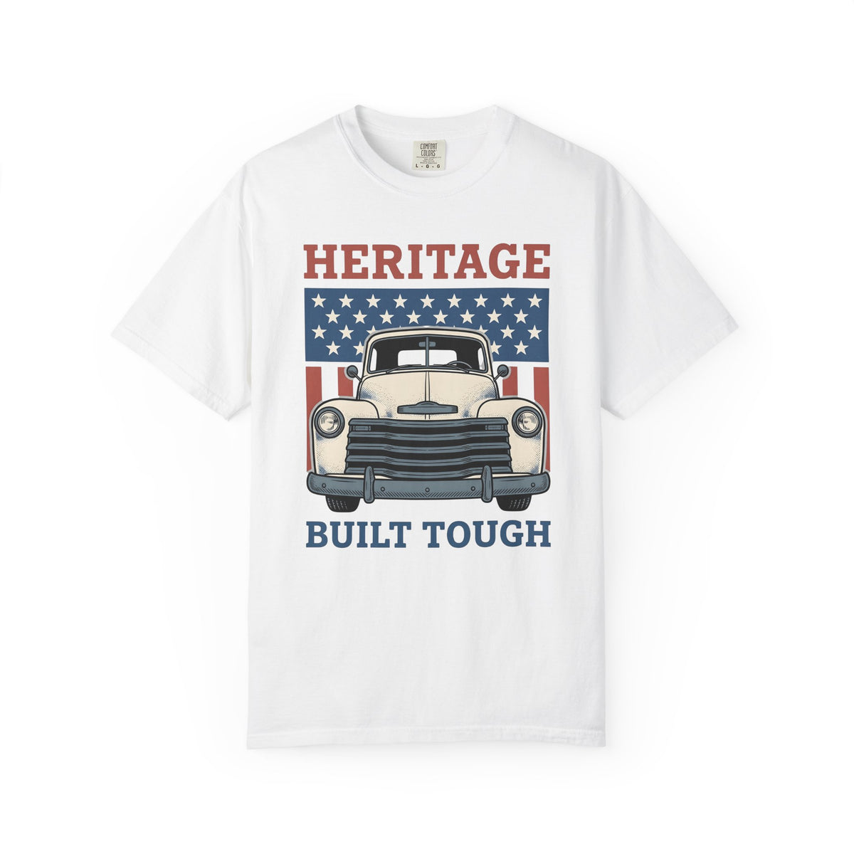 Antique Lorry T-Shirt America Liberty Gift Women Retro T-Shirt Truck T-Shirt Patriot Enthusiast Vintage T-Shirt Freedom Graphic Line Art Flag