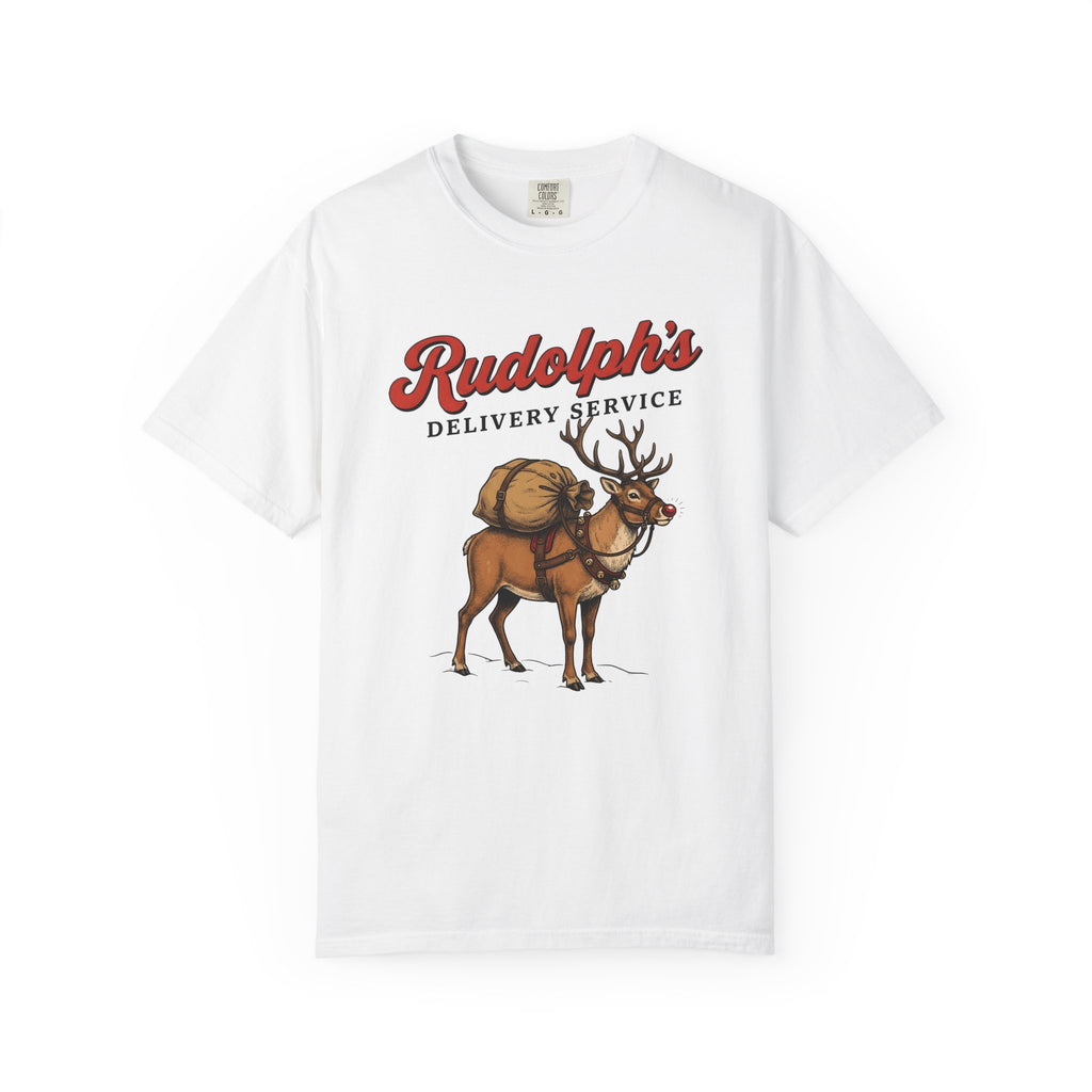 Deer Illustration T-Shirt Christmas Celebration Gift Women Retro T-Shirt Fawn T-Shirt Noel Fan Vintage T-Shirt Party Graphic Sketch Present T-Shirt