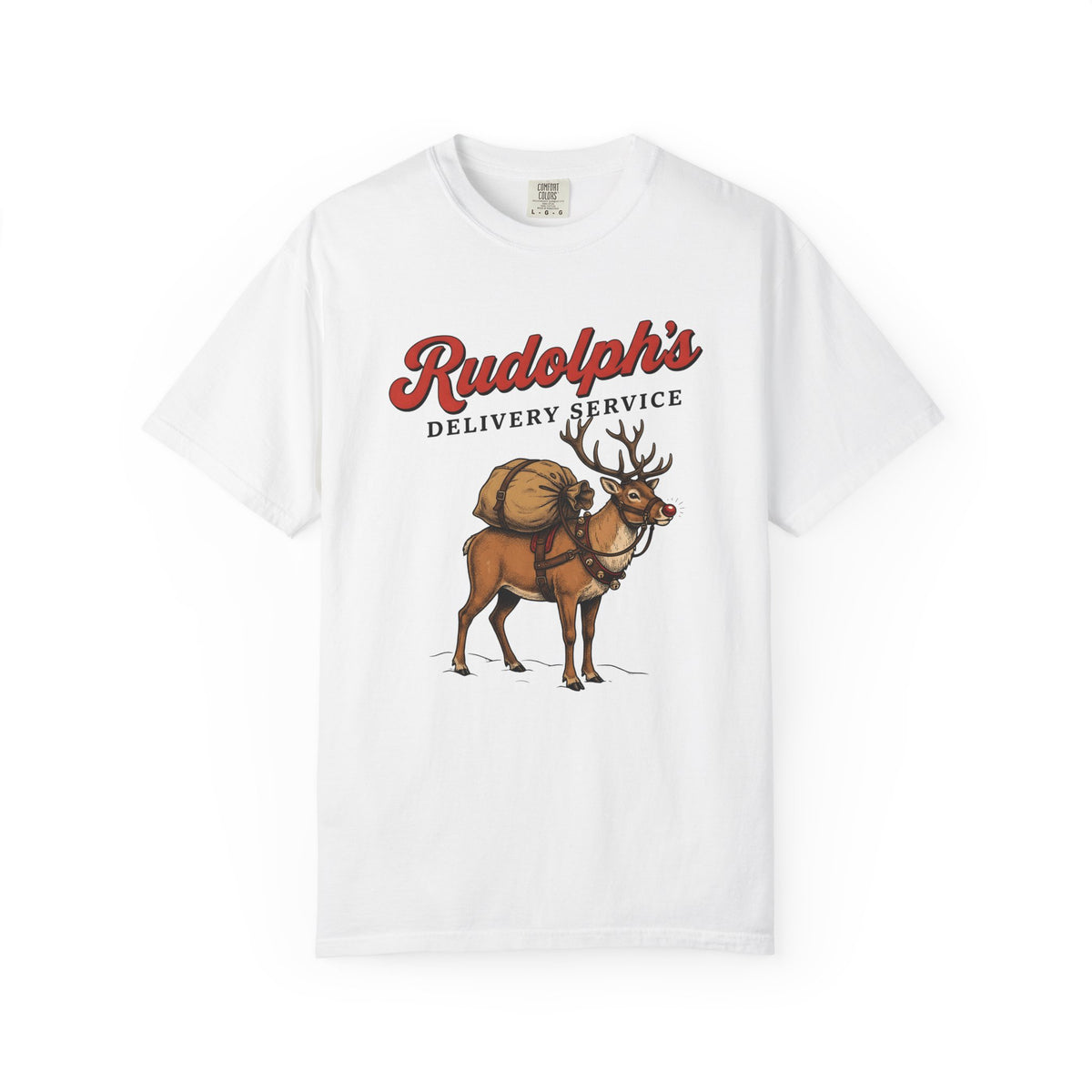 Deer Illustration T-Shirt Christmas Celebration Gift Women Retro T-Shirt Fawn T-Shirt Noel Fan Vintage T-Shirt Party Graphic Sketch Present T-Shirt