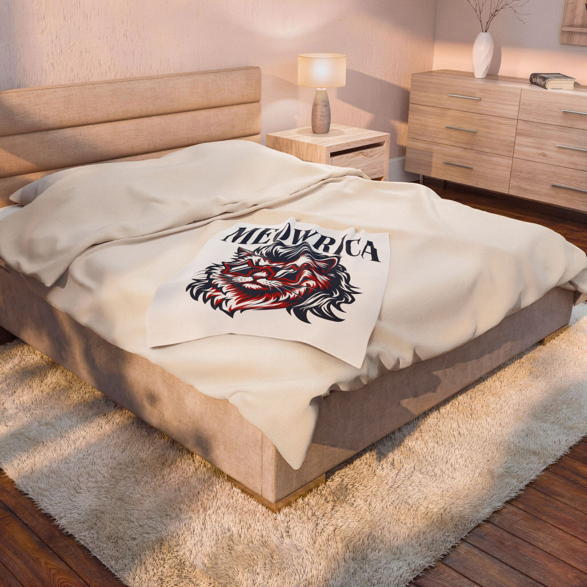 American Kitty Blanket America Pet Gift Women Pop Art Blanket Cat Blanket Patriot Fan Fauvism Blanket Animal Graphic Classic Star Shades Blanket