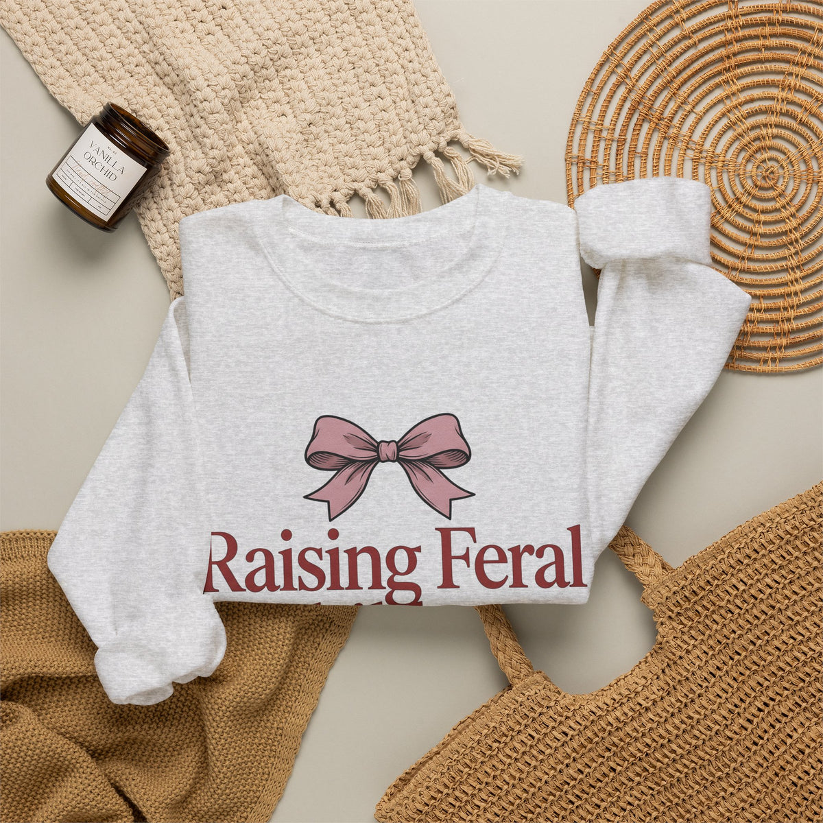 Pink Ribbons Sweatshirt Moms Jokes Gift Women Fun Sweatshirt Bows Sweatshirt Motherhood Fan Cute Sweatshirt Pun Graphic Retro Bow Sweatshirt
