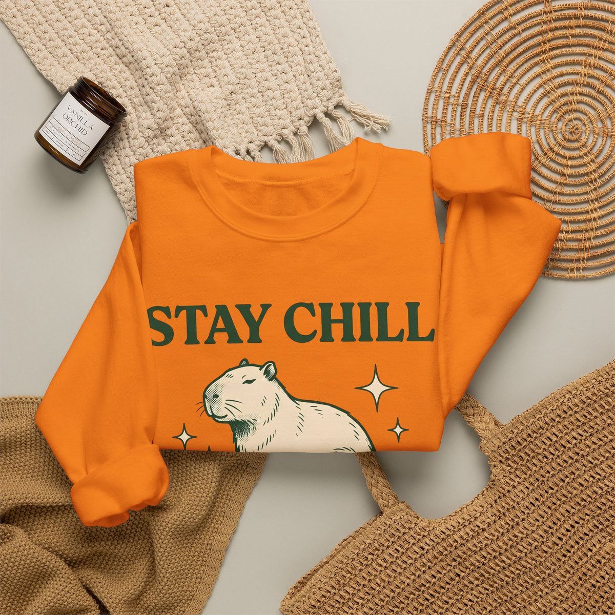 Capybara Sweatshirt Capybara Creatures Gift Women Sketch Sweatshirt Rodent Sweatshirt Capybara Fan Guinea Pig Sweatshirt Animal Graphic Cartoon Lotus Leaf