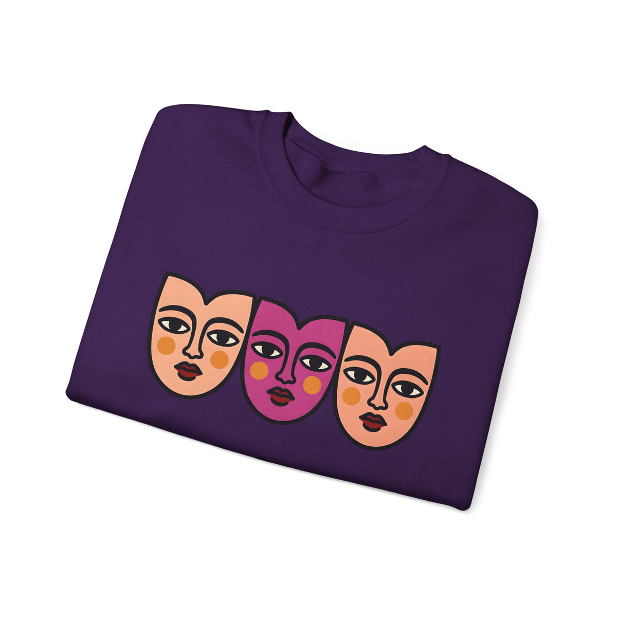 Abstract Faces Sweatshirt Abstract Art Gift Women Modern Sweatshirt Faces Sweatshirt Art Fan Contemporary Sweatshirt Artistic Graphic Minimal Bold Outlines