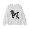 Poodle Illustration Sweatshirt Dog Zodiac Gift Women Rustic Sweatshirt Poodle Sweatshirt Dog Fan Canine Sweatshirt Zodiac Graphic Simple Star Symbols Sweatshirt