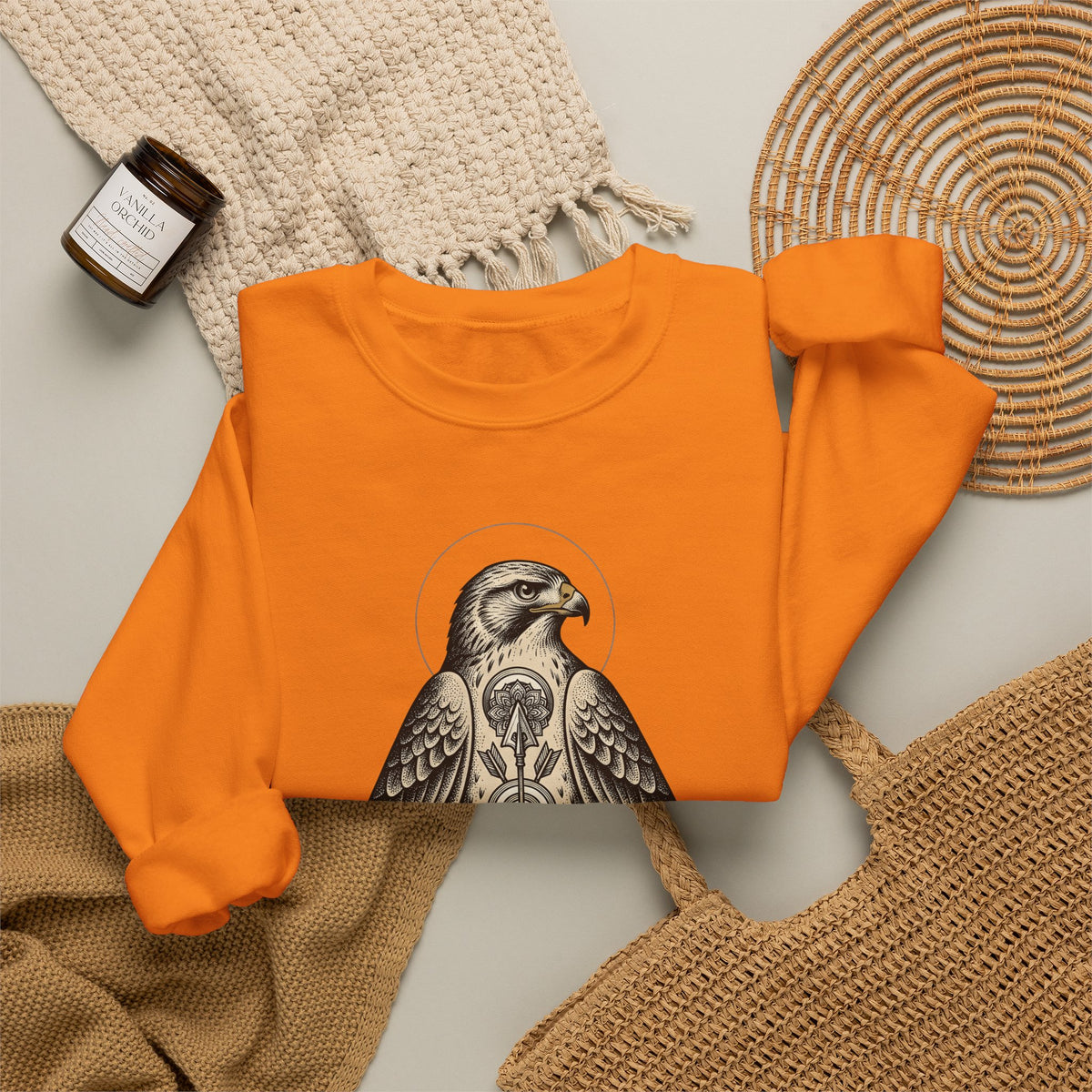 Eagle Design Sweatshirt Sports Wildlife Gift Women Tribal Sweatshirt Bald Eagle Sweatshirt Athlete Fan Native Sweatshirt Wildlife Graphic Classic Spear Sweatshirt