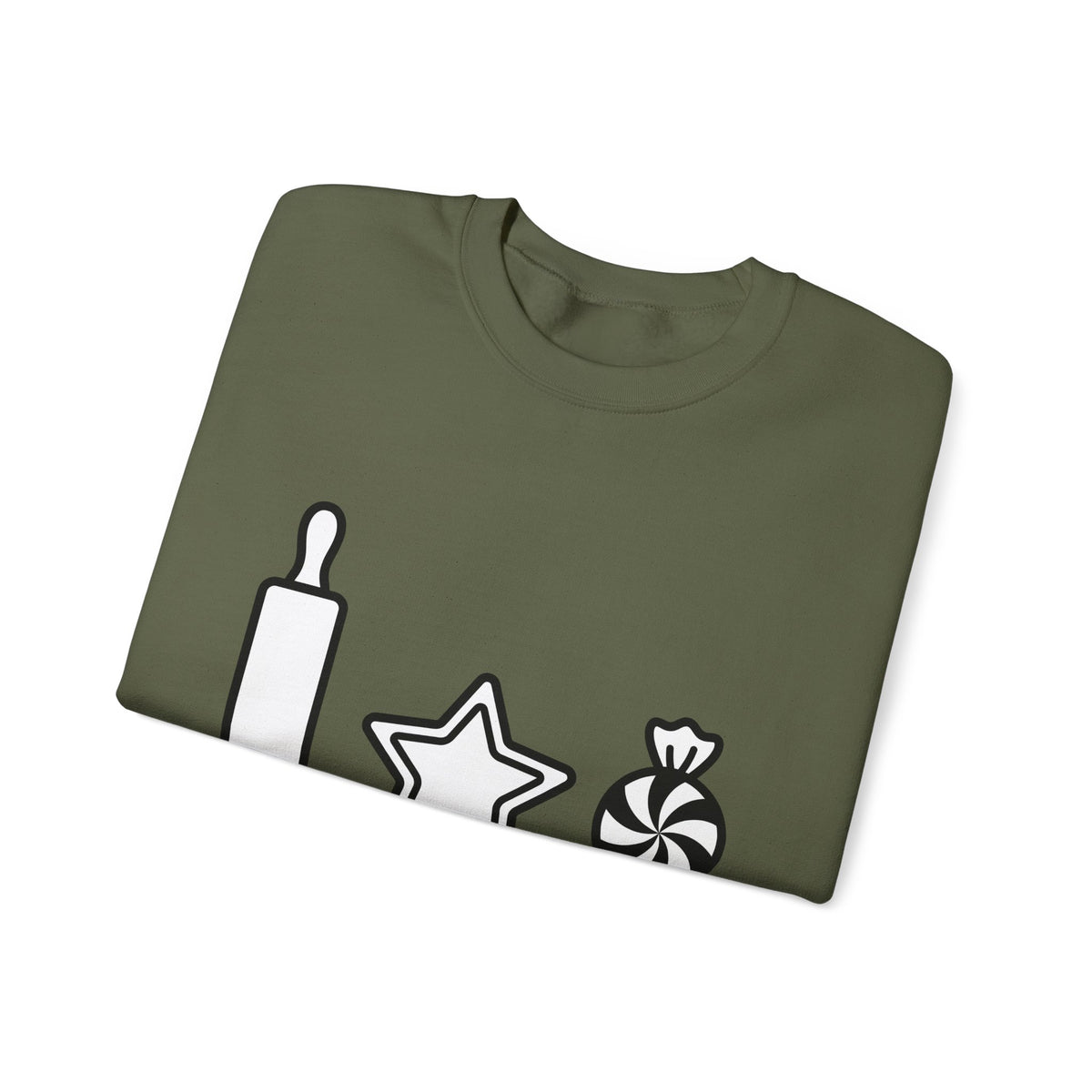 Pastry Symbols Christmas Desserts Gift Simple Bakery Holiday Fan Minimalist Treat Contemporary Sweatshirt