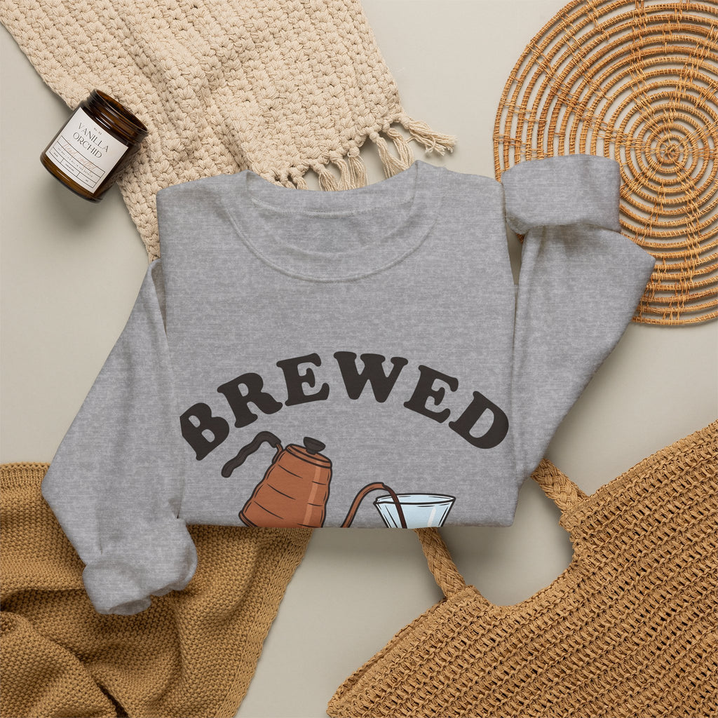 Coffee Maker Sweatshirt Coffee Beverage Gift Women Sketch Sweatshirt Brewer Sweatshirt Coffee Fan Coffee Illustration Design Retro Pour Over Sweatshirt