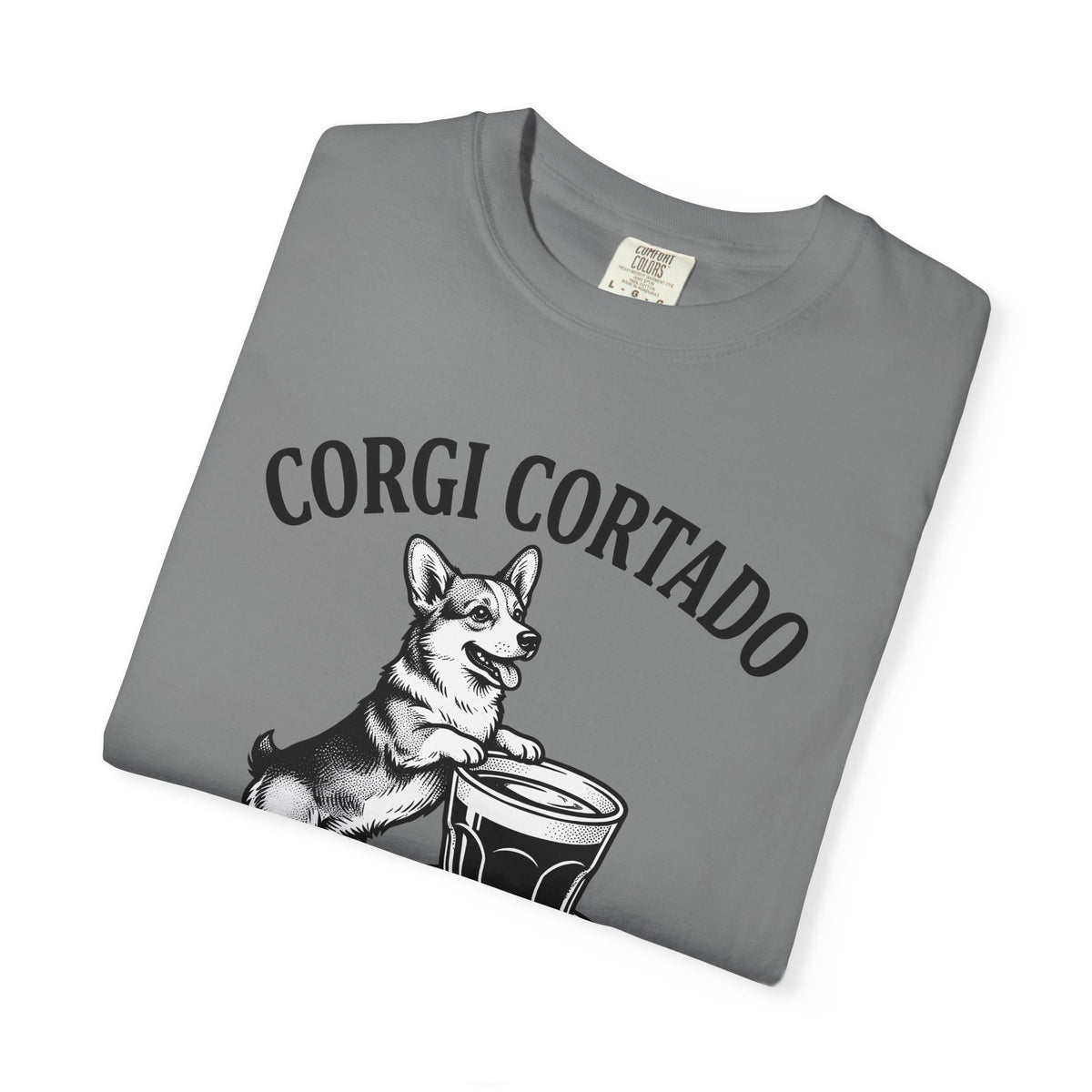Corgi T-Shirt Dog Cafe Gift Women Rustic T-Shirt Pembroke T-Shirt Dog Fan Country T-Shirt Coffee Graphic Doodle Latte Cup T-Shirt