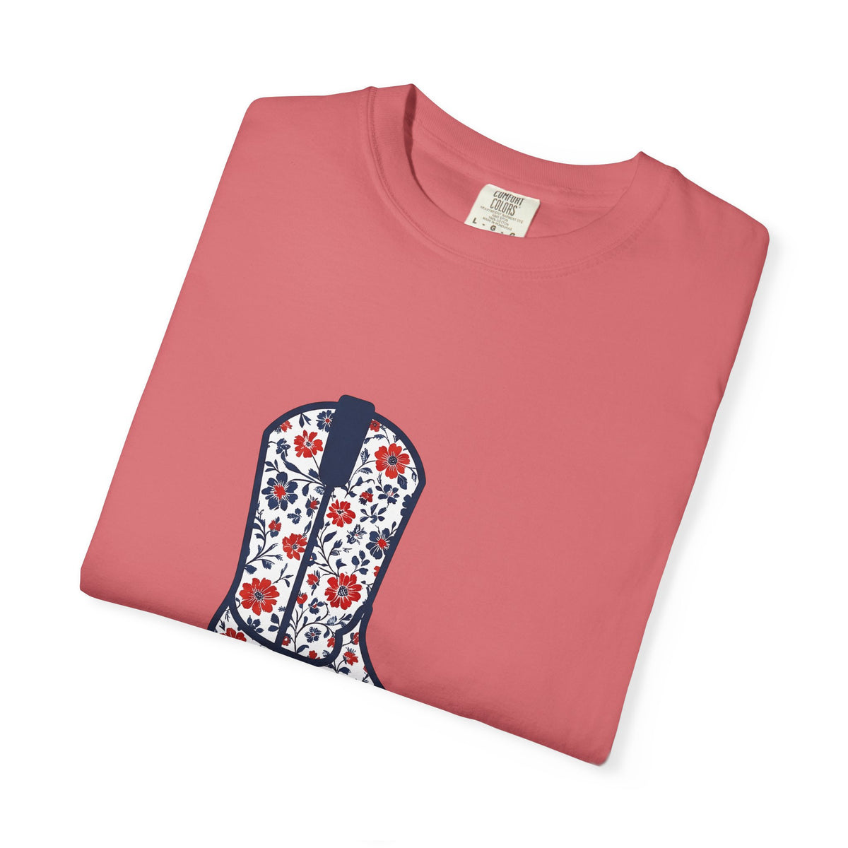 Western Boot America 4Th Of July Cowboy Gift Flower Boot Patriot Fan Floral Rodeo T-Shirt