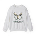 Stag Head Sweatshirt River Rafting Exploration Gift Women Old Fashioned Sweatshirt Antler Sweatshirt Whitewater Fan Vintage Sweatshirt Adventure Graphic Line