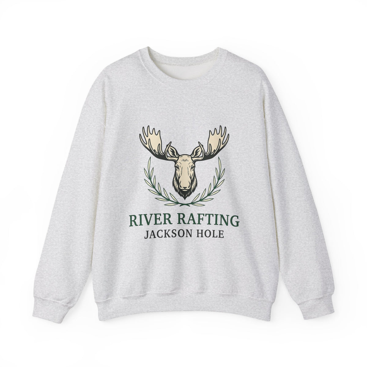 Stag Head Sweatshirt River Rafting Exploration Gift Women Old Fashioned Sweatshirt Antler Sweatshirt Whitewater Fan Vintage Sweatshirt Adventure Graphic Line