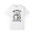 Grizzly Coffee Cup T-Shirt Funny Creatures Gift Women Doodle T-Shirt Coffee T-Shirt T-Shirt Humor Fan Cartoon T-Shirt Beast Graphic Line Art Coffee