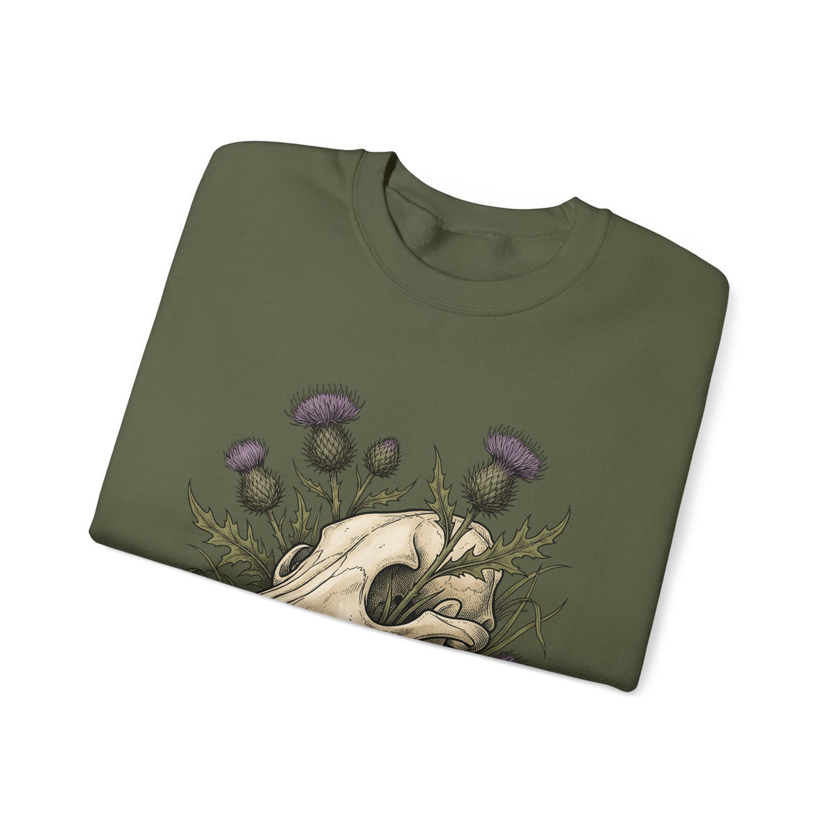 Animal Skull Sweatshirt Animals & Flowers Spooky Gift Women Sketch Sweatshirt Cranium Sweatshirt Wildlife Fan Illustration Graphic Sweatshirt Hand Drawn