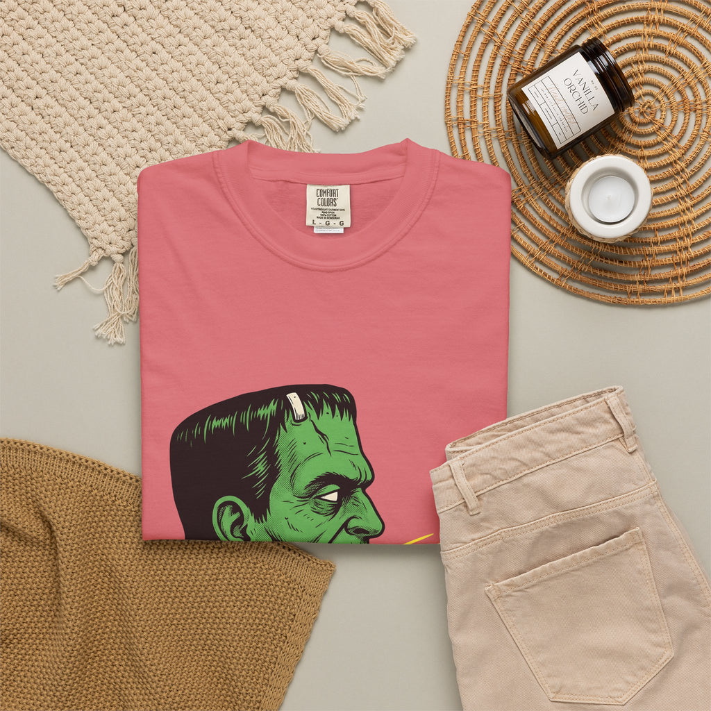 Frankenstein Creature Halloween Scary Gift Cartoon Monster Horror Fan Creepy Frightening T-Shirt