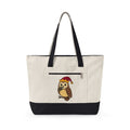 Owl Print Tote Bag Christmas Fauna Gift Women Playful Tote Bag Owl Tote Bag Christmas Fan Hoot Graphic Wildlife Illustration Fun Pine Tote Bag