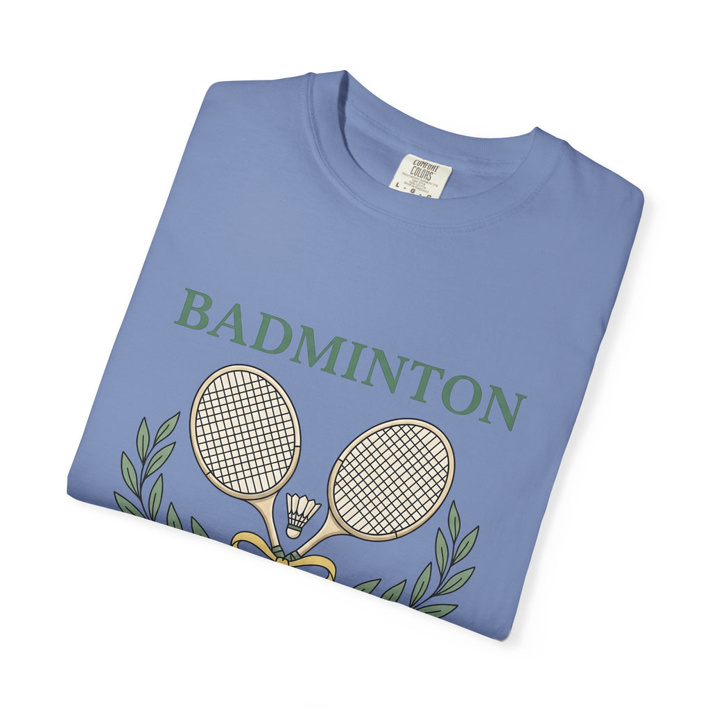 Birdie Rackets T-Shirt Badminton Fitness Gift Women Retro T-Shirt Shuttlecocks T-Shirt Badminton Enthusiast Vintage T-Shirt Workout Graphic Doodle