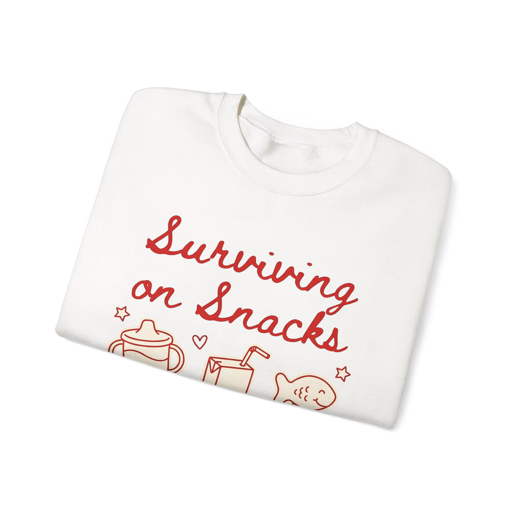 Snack Sketches Sweatshirt Moms Parenting Gift Women Fun Sweatshirt Food Illustrations Sweatshirt Motherhood Fan Cute Graphic Parenting Graphic Clean Teddy