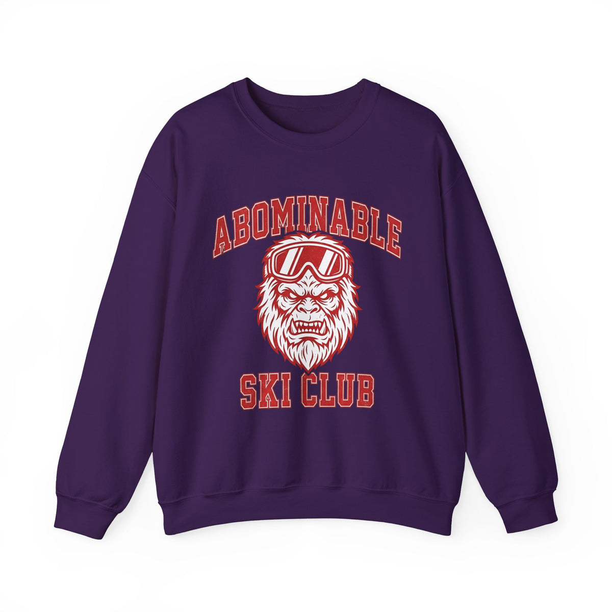 Abominable Snowman Face Sweatshirt Christmas Cold Gift Women Strong Sweatshirt Yeti Sweatshirt Xmas Fan Vintage Sweatshirt Frosty Graphic Antique Snow Goggles