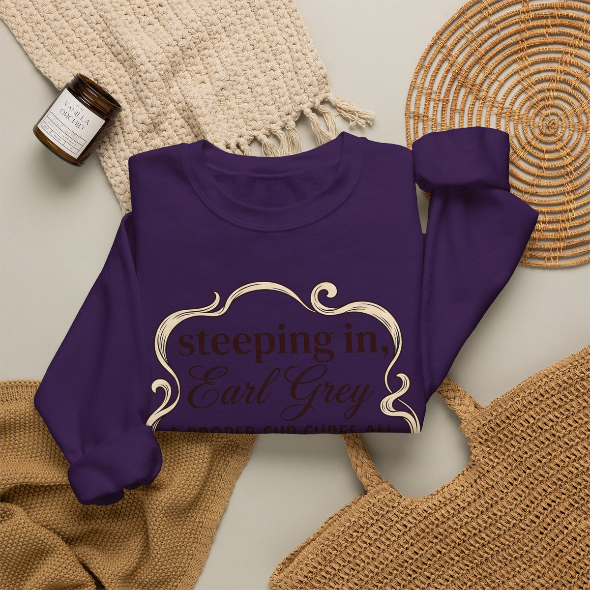 Tea Cup Sweatshirt Tea Plant Gift Women Classic Sweatshirt Teacup Sweatshirt Tea Fan Vintage Sweatshirt Floral Graphic Line Art Steam Sweatshirt