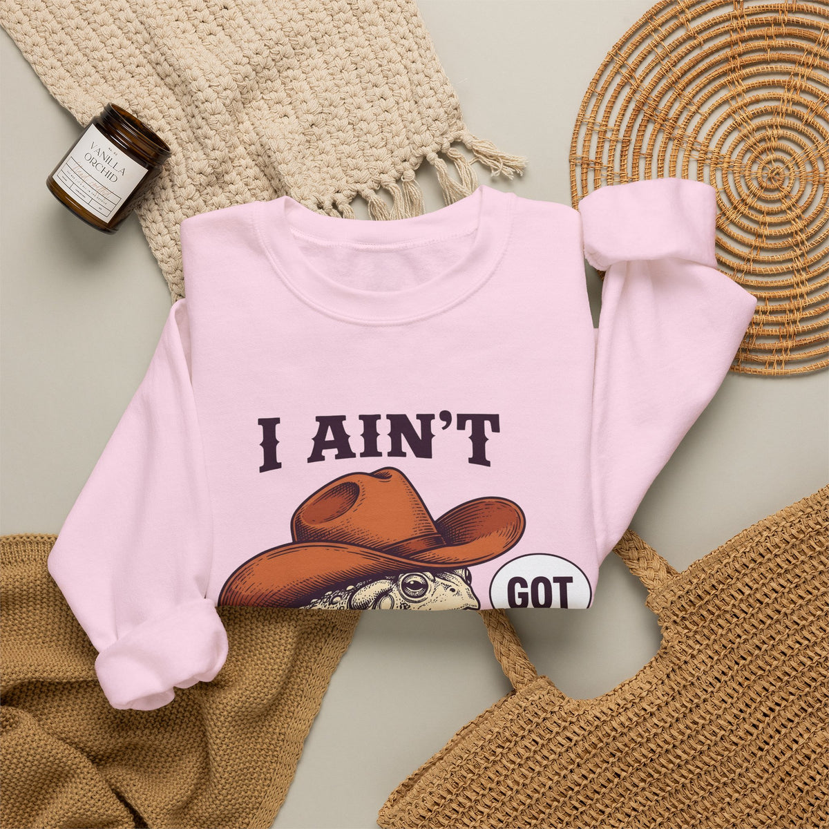 Ranch Frog Funny Critter Gift Classic Toad Humor Fan Retro Animal Doodle Talk Bubble Sweatshirt