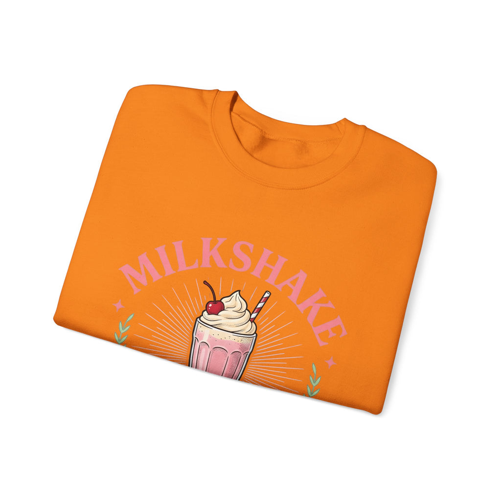 Milkshake Illustration Sweatshirt Desserts Cafe Gift Women Antique Sweatshirt Shake Sweatshirt Dessert Fan Retro Sweatshirt Coffee Graphic Vintage-Inspired