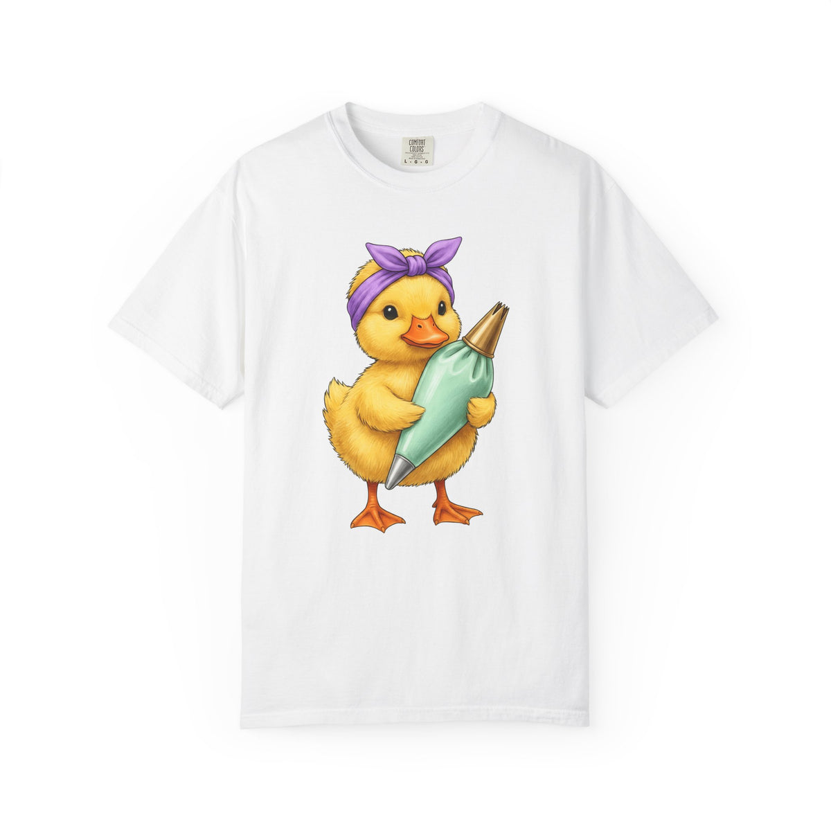 Duck Baker T-Shirt Moms Confectionery Gift Women Cartoon T-Shirt Duck T-Shirt Motherhood Fan Toon T-Shirt Pastry Graphic Outline Bandana T-Shirt